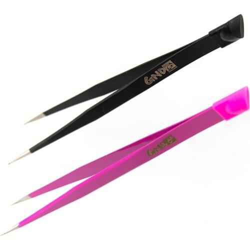 1PC Eyebrow Eyelash Tweezers Nail Art Nippers Nail Tweezers Stainless Steel Nail Sticker Rhinestone Picker Double-Head Tweezers
