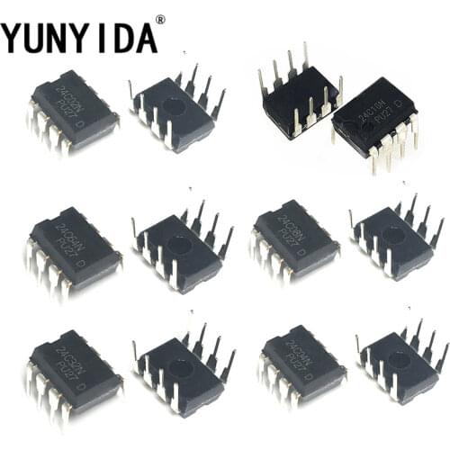 10pcs DIP 24C02 24C04 24C08 24C16 24C32 24C64
