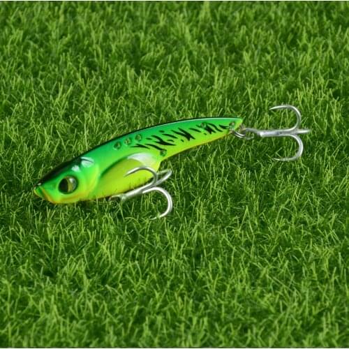 2021 New Arrival 6 Colour Luminous Metal VIB Fishing Lure Fishing Tackle Crankbait Vibration Spoon Spinner Sinking Bait