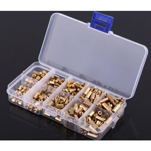 300pcs/set Brass M3 Standoffs Male Female Hex Standoff Spacer PCB Board Hex Screws Nut Assortment Set Woodworking Tools