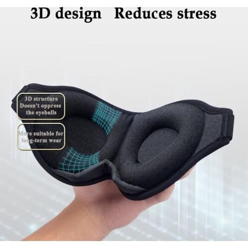 3D Sleeping eye mask Travel Rest Aid Eye Mask Cover Patch Paded Soft Sleeping Mask Blindfold Eye Relax Massager Beauty Tools