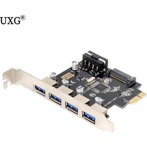 4 Ports PCI-E to USB 3.0 HUB PCI Express Expansion Card Adapter 5Gbps for Motherboard