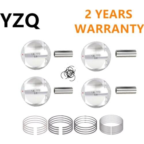 4PCS Engine Piston Ring Assembly&Piston Set For VW Passat Golf For Audi A3 A4 A5 TT 1.8TFSI 06J198151B 06H107065BK 06J198401F