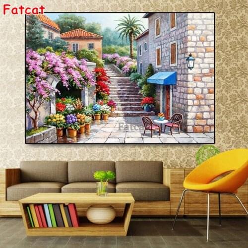 Full SquareRound Drill Diamond Painting Embroidery Spring Flower Shop Rhinestone Mosaic Cross Stitch Decor Gift PP2193