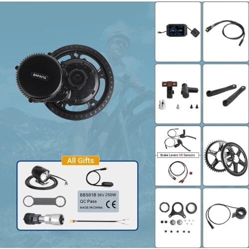 Bafang BBS02B Mid Drive Motor 36V 500W Electric Bicycle Conversion Kits 68-73mm E-bike 8FUN Powerful Engine 44T 46T 48T 52T