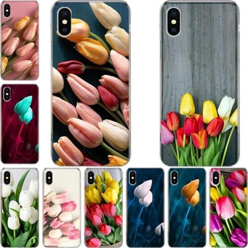 Tulip flower Phone Case For Iphone 12 Mini 11 Pro XS Max XR X 8 7 6 6S Plus SE 2020 5 5S SE Cover Shell Coque