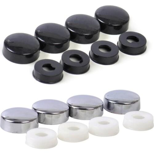 DWCX ABS 4x Screw Nut Cap + Bolt Cover Set Universal for Car Truck Motorcycle Security License Plate Frame Mounting Screws Bolt