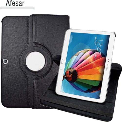 GT-P5200 P5210 P5220 Flip Folio Rotating stand Case Cover for Samsung Galaxy Tab 3 10.1 Tablet Auto Sleep/Wake pu leather case