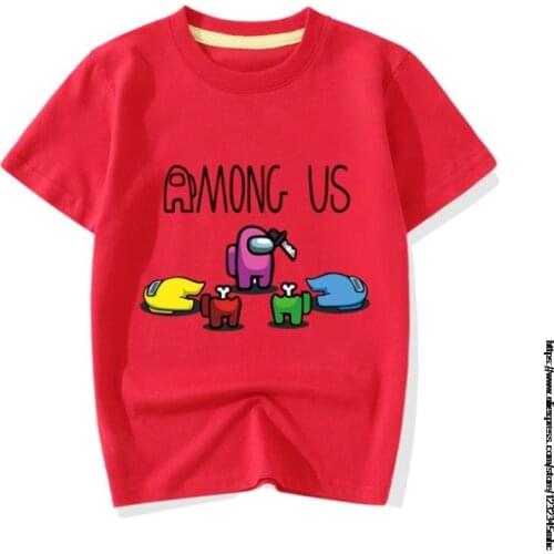 T Shirt For Children Kids Summer Casual Short Sleeve Tops Baby Boys Girls Game Among Us Gift Tshirt Clothes