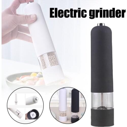 Electric Salt and Pepper Grinder Automatic Battery Operated Spice Mills One Handed Push Button Kitchen Supply M56