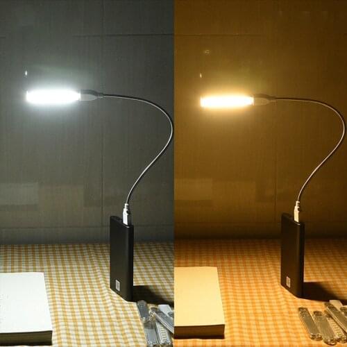 10pcs 3 LED USB Powered Operated Mini Reading Lamp Book Light Portable White for Office Students Library Drop shipping