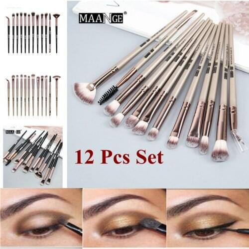 5/12 Pcs Makeup Brushes Set Eye Shadow Blending Eyeliner Eyelash Eyebrow Brushes Kits for Makeup Beauty