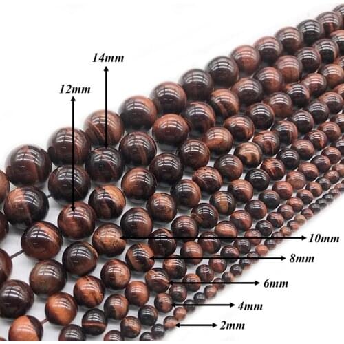 Natural Stone Deep coffee color Veins Loose Beads Round Carnelian DIY Beaded for Women Jewelry Making Bracelets Necklaces J134