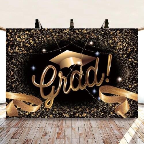 Celebrating Happy Graduation Party Cartoon Creativity Backdrops Photo Background Decorations for Graduates Photography Props