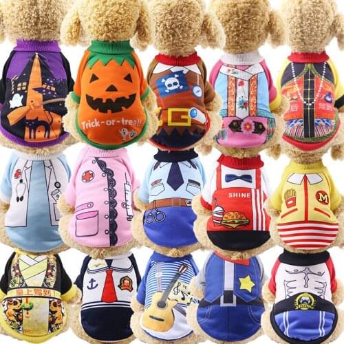 Christmas Pet Winter Pet Dog Clothes for Small Dogs Soft Cotton Puppy Pet Cat Coat Jacket Funny Halloween Puppy Coats Jackets