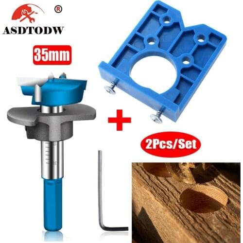 Hinge Jig Drill Guide Set ,35mm Forstner Bit, 35mm Cup Style Concealed Hinge Jig Drill Guide Set