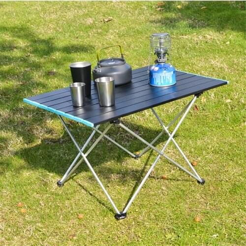 Outdoor Camping Barbecue Folding Table Portable Ultralight Aluminum Alloy Foldable Picnic BBQ Desk Camping Table Dropshipping
