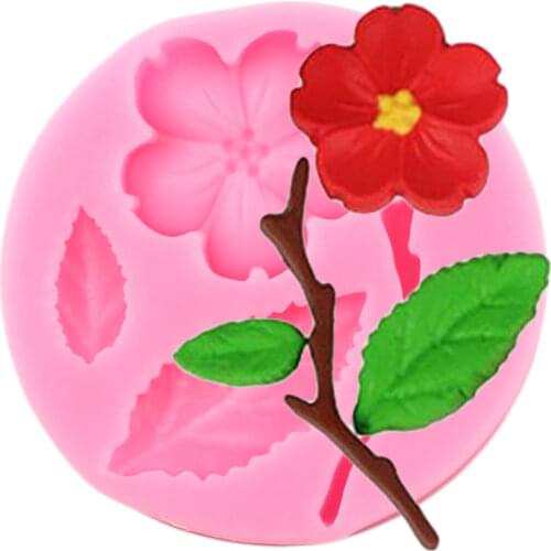 Plum Blossom Silicone Mold Flower Cupcake Topper Fondant Cake Decorating Tools Candy Resin Clay Molds Chocolate Gumpaste Moulds