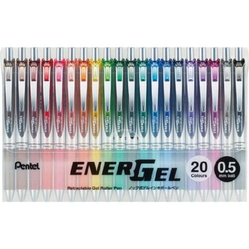 Japan Pentel 20th anniversary limited color core BLN75Z gel pen ENERGEL 20 Colors smooth and quick-drying 0.5mm press-type pen