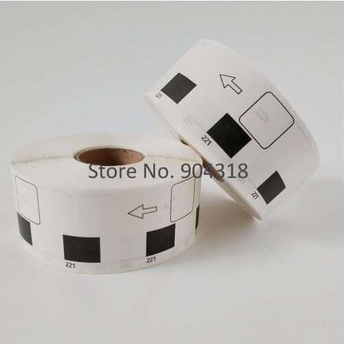 100 x Rolls DK 11221 DK-11221 DK11221 DK1221 DK-1221 DK 1221 Brother Compatible Square Thermal Labels