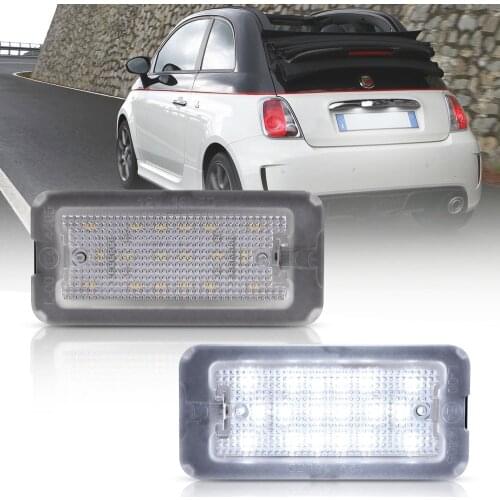 2pc Canbus LED License Number Plate Light For Fiat 500 For Fiat Abarth 500 Model 2007-2016 TARGA 51800482