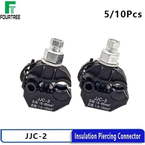 5/10/20Pcs Insulation Piercing Connector No-Peeling Cable Clamp Quick Splitter Main Line Section 16-95mm2 Branch 1.5-10mm2 JJC-2