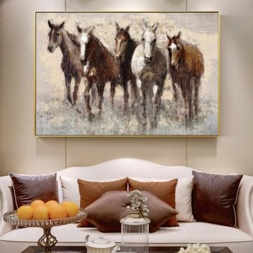 Abstract Horses Canvas Paintings On The Wall Art Canvas Prints Posters And Prints Animals Wall Pictures For Living Room Cuadros