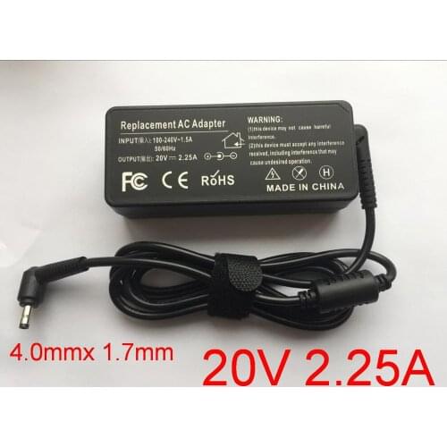1pcs 20V 2.25A ADP-45DW C Laptop Adapter for Lenovo 100SCHROMEBOOK IDEAPAD100-15 PA-1450-55LU PA-1450-55LN PA-1450-55LR Note