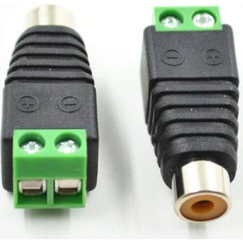 10pcs Adapter RCA TV Female Jack to AV Screw CCTV Video/Audio Balum Terminal
