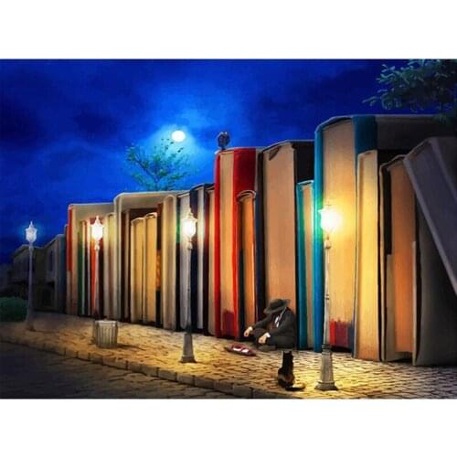 5D Diy diamond Painting Artistic street scenery Modern Home Wall Art Picture Full Square Diamond embroidery Round DiamondZP-2366