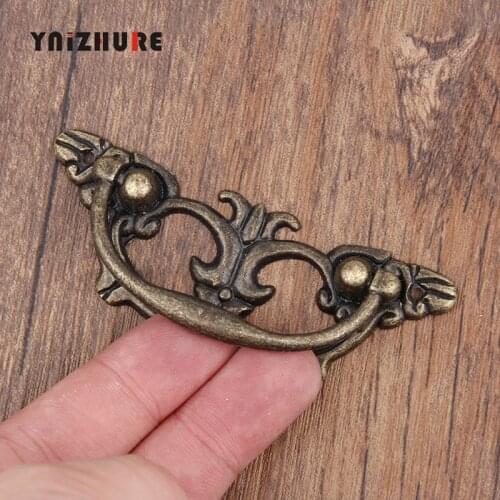 Antique Zinc Alloy Bat Pattern Drawer Cabinet Desk Box Door Pull Handle Knob Furniture,Bronze Color,82*30mm 1Pcs