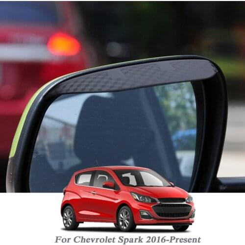 Car Rearview Mirror Rain Eyebrow Auto Shield Snow Guard Sun Side Visor Shade Protector For Chevrolet Spark 2016-PresentAccessory