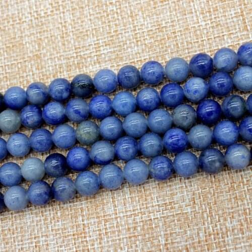 Wholesale Blue Aventurine Dumortierite Natural Stone Beads For Jewelry Making Diy Bracelet Necklace 4 6 8 10 12 MM Strand