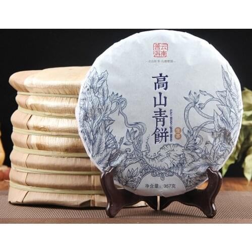 2020 Yunnan High Mountain Ching Bing Shen Puer Chinese Tea Largre Leaf Gao Shan Qing Bing Raw Puer Chinese Tea 357g