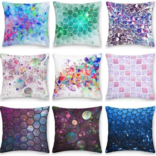 Marble Pattern Pillowcase Decorative Sofa Cushion Case Bed Pillow Cover Home Decor Car Cushion Cover Polyester Pillow Case 45*45