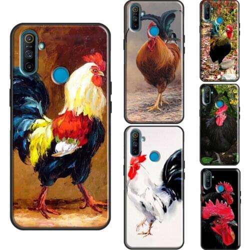 Chicken Big Rooster Case For OnePlus 8T 7T Nord 7 8 9 Pro Cover For Realme C3 C15 C21 7i Q3 6 7 8 Pro GT Neo