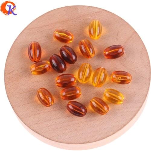 Cordial Design 9x14mm 650pcs Acrylic Beads/Bead Making/Imitation "AmberEffect" Bead/Oval Shape/Hand Made/Jewelry Accessories