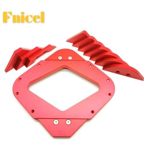 Woodworking Fillet Gauge Arc Radius Quick-Jig Router Table Round Corner Template R5-R40 T10-T40 Aluminium Alloy Bevel Gauge