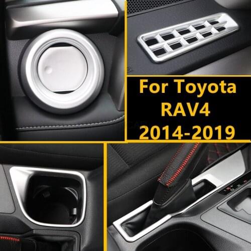 For Toyota RAV4 2014-2019 Interior modified patch air conditioning air outlet bright strip