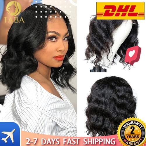 QINGSI Short Bob Closure Wig Body Wave 4x4 Lace Front Human Hair Wigs for Black Women Brazilian Natural Pre-Plucked Hairline