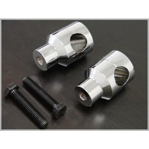 Freeshipping Chrome Shorty ROUND 1" Handlebar Riser For Harley Custom Springer Bobber Chopper