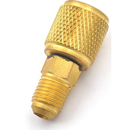 1/4" Male to 5/16" SAE Female Charging Hose to Vacuum Pump Brass Air Conditioners Adapters R410a Adapter Fitting