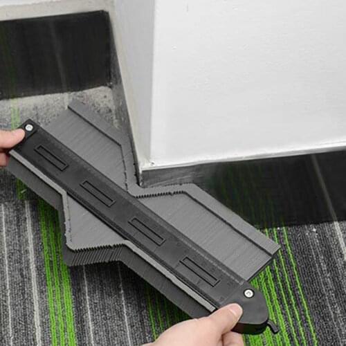 Shape Gauge Duplicator Profile Duplication Ruler Irregular Contour Template with Lock Plastic Copy Tiled Measuring Tool