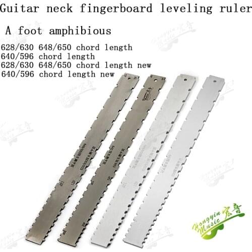 Guitar Bass Neck Fingerboard Frets Knife Edge Ruler Stainless Steel Horizontal Neck Curvature Gap Measuring Maintenance Tool