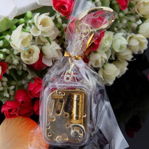 Movement DIY Play Set Children Birthday Gifts Mechanical Music Boxes Music Box Keychain Handy Crank Home Decor 1Pcs Acrylic