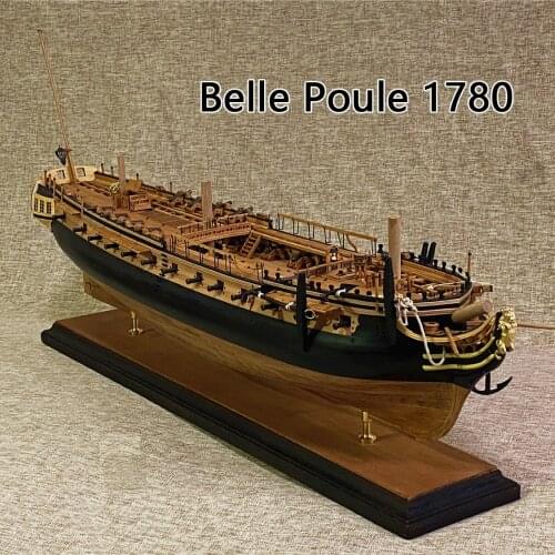 Pear wood version Hobby ship model building kits Scale 1:72 Belle Poule 1780 Wooden Ship Model