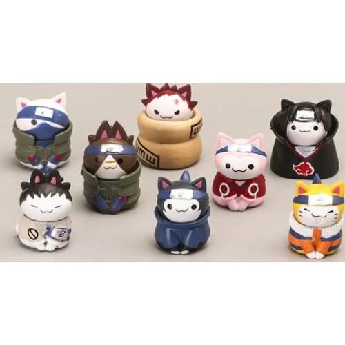 Huoying ninja cat model cute Q version of the table decorations anime