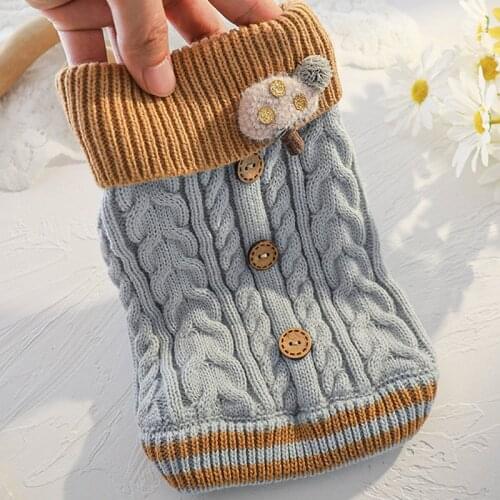 Pet Fashion Warm Cotton Pet Clothes Autumn And Winter New Knitted Clothes For Travel Pet Outdoor Clothing For Small Dog Teddy