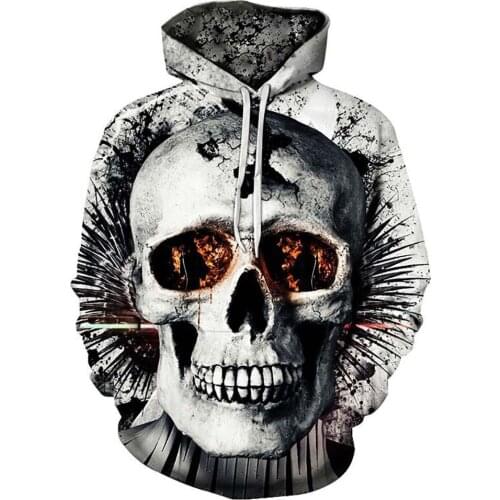 New Horror Skull Skeleton 3d Printed Long-Sleeved Hoodie For Autumn/Winter Sales