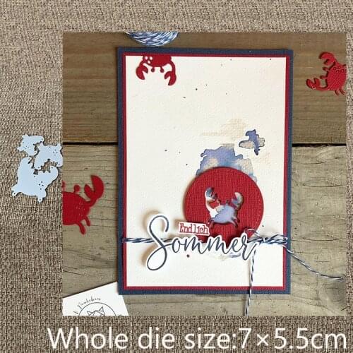 New Design Craft Metal Cutting Die die cuts 3Pcs Crab decoration scrapbook Album Paper Card Craft Embossing die cuts